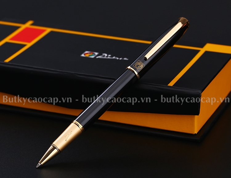 Bút dạ bi Picasso 916 màu đen, cài màu vàng