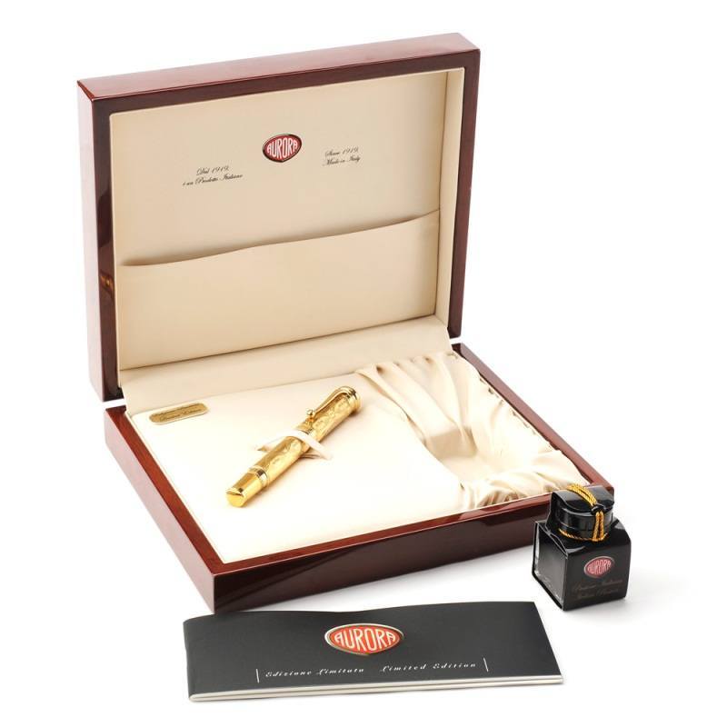 Bút máy Aurora Grand Gala Vermeil Cap & Barrel và hộp đựng sang trọng