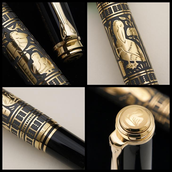 Một vài chi tiết trên bút máy Pelikan Toledo Gold M900