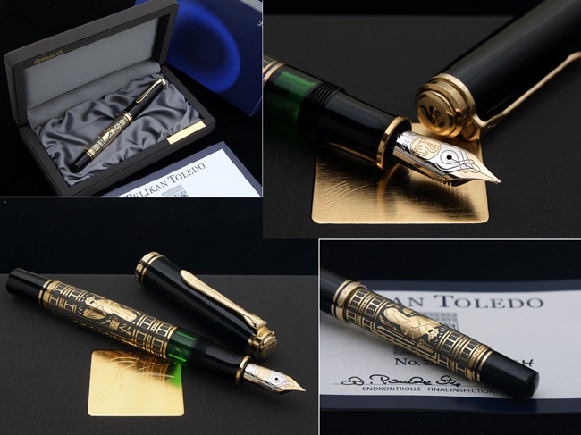 Một vài chi tiết trên bút máy Pelikan Toledo Gold M900