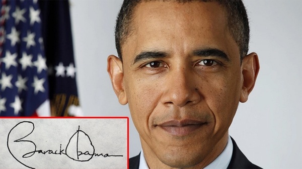 Chữ ký cầu kỳ, đẹp mắt của Tổng thống Mỹ Barack Obama