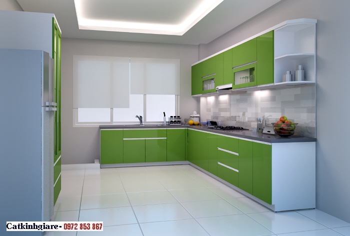 Kính màu ốp tường bếp Kính màu ốp tường bếp