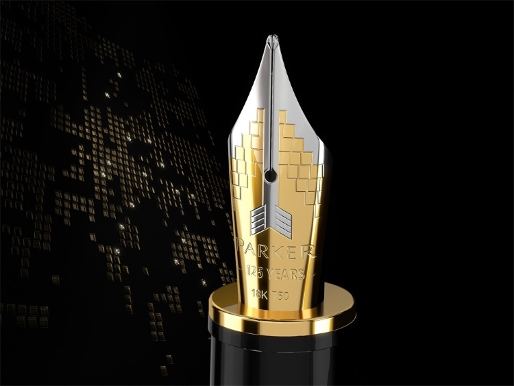 Ngòi bút được làm từ vàng cứng 18K 750