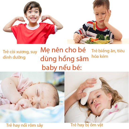 Những lưu ý khi sử dụng hồng sâm baby Hàn Quốc cho trẻ
