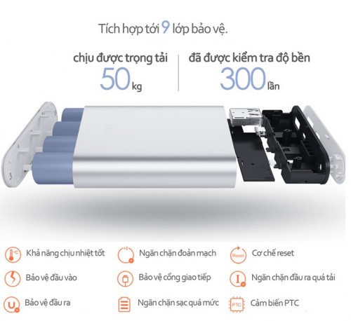 Sạc Pin Dự Phòng Xiaomi 10400 mAh Giá Rẻ Tại Đà Nẵng