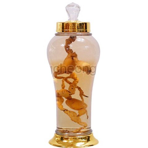 Bình ngâm rượu hàn quốc nắp vàng 3.5 lít