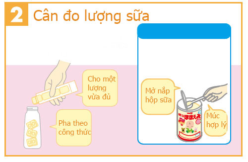 cách pha sữa meiji số 0.