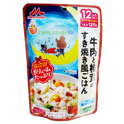 cháo morinaga thịt bò băm bé 12 tháng