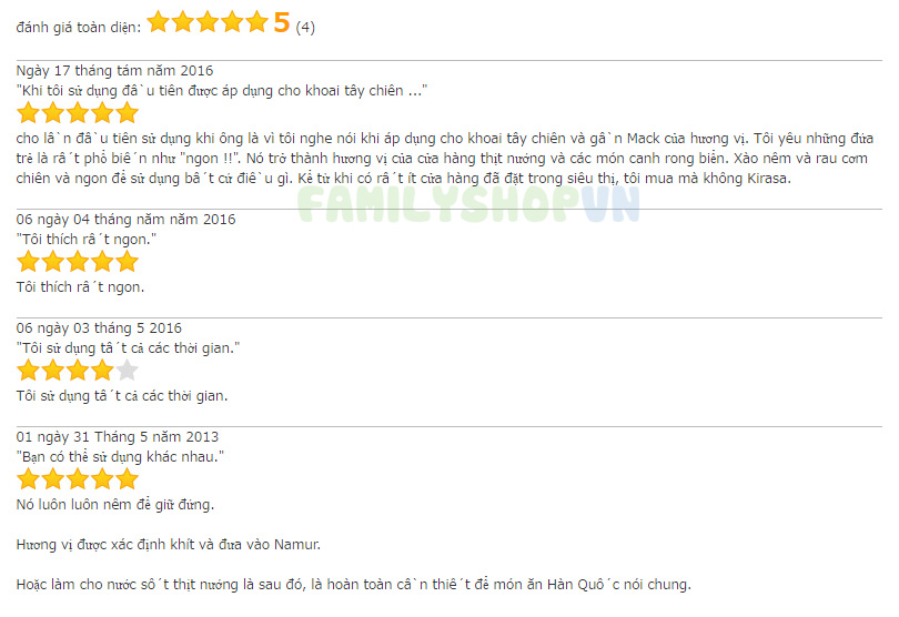 đánh giá hạt nêm dashida nhật bản