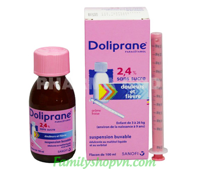 doliprance hạ sốt của Pháp