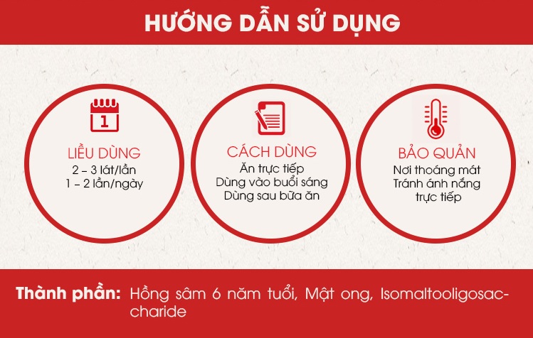 hướng dẫn sử dụng sâm lát tẩm mật kgc cheon kwan jan