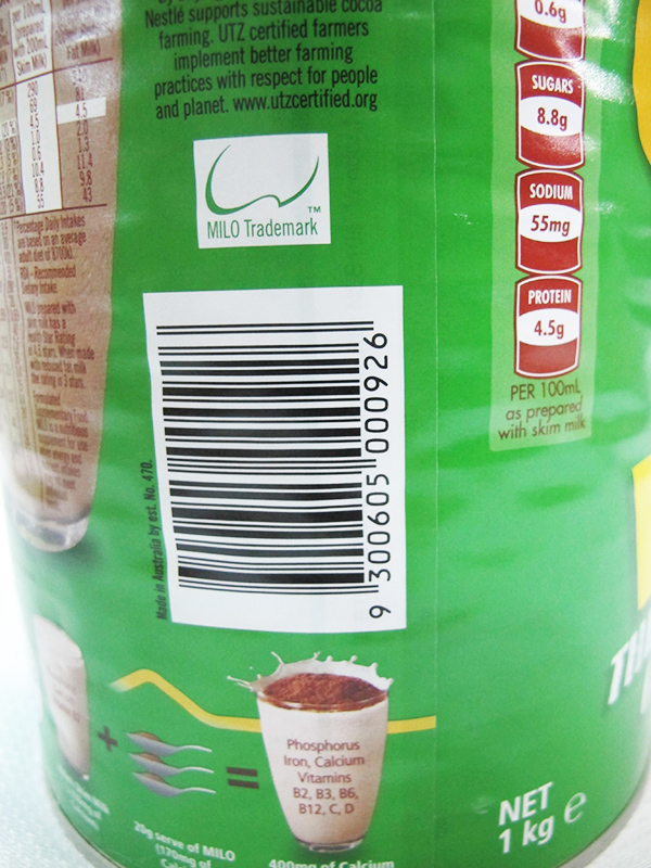 ma vach sua milo uc 1kg