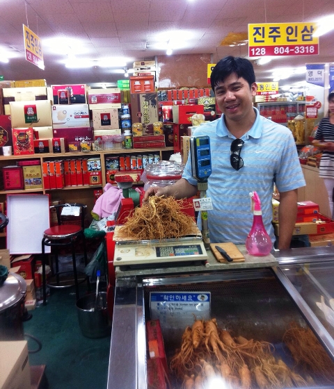 sâm tươi mua tại hàn quốc