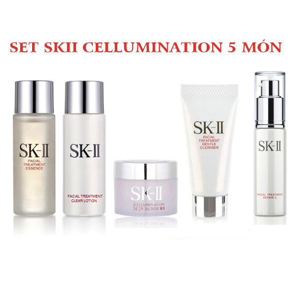 Set dưỡng trắng Skii 5 món