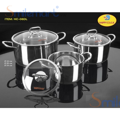 Bộ nồi Happy Cook Delux 6pcs HC06DLG 