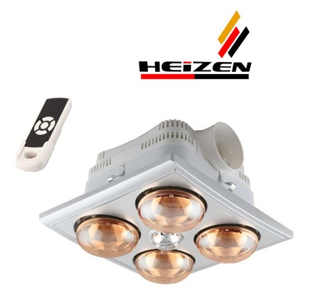 Đèn sưởi nhà tắm âm trần Heizen HE-4BR