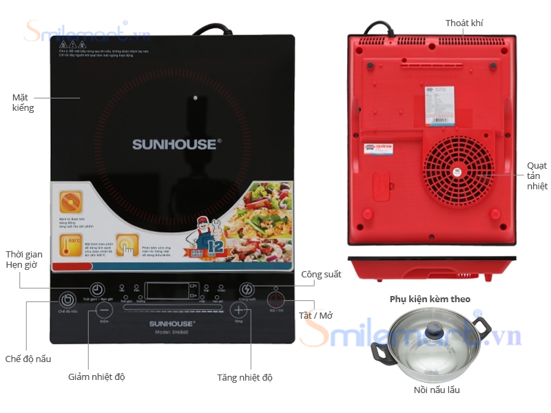 Bếp từ Sunhouse SH6860. Gía bán 1000.000đ