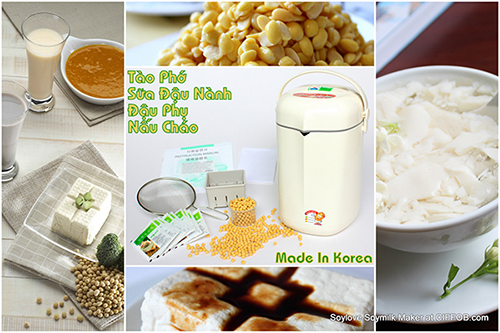 Máy làm sữa đậu nành đa năng Soylove IOM-201A tích hợp ba chức năng làm sữa đậu nành, tào phớ và đậu phụ