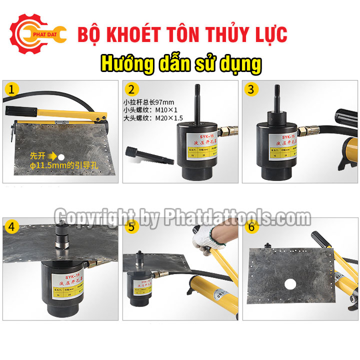 Máy đột lỗ thủy lực cầm tay SYK8A