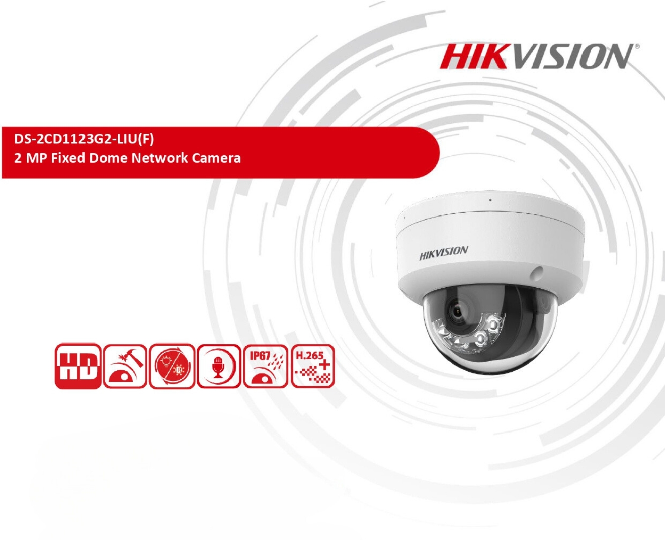 Giới thiệu tổng quan về sản phẩm camera Hikvision DS-2CD1123G2-LIUF