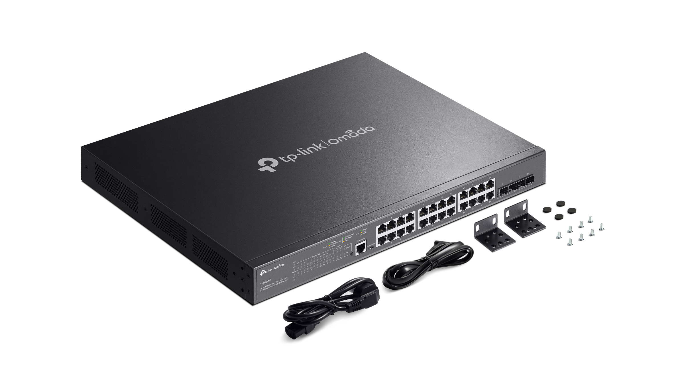 TL-SG3428XMP - Omada Switch Quản Lý L2+ 24 Cổng Gigabit với 4 Cổng 10GE SFP+ và 24 Cổng PoE+