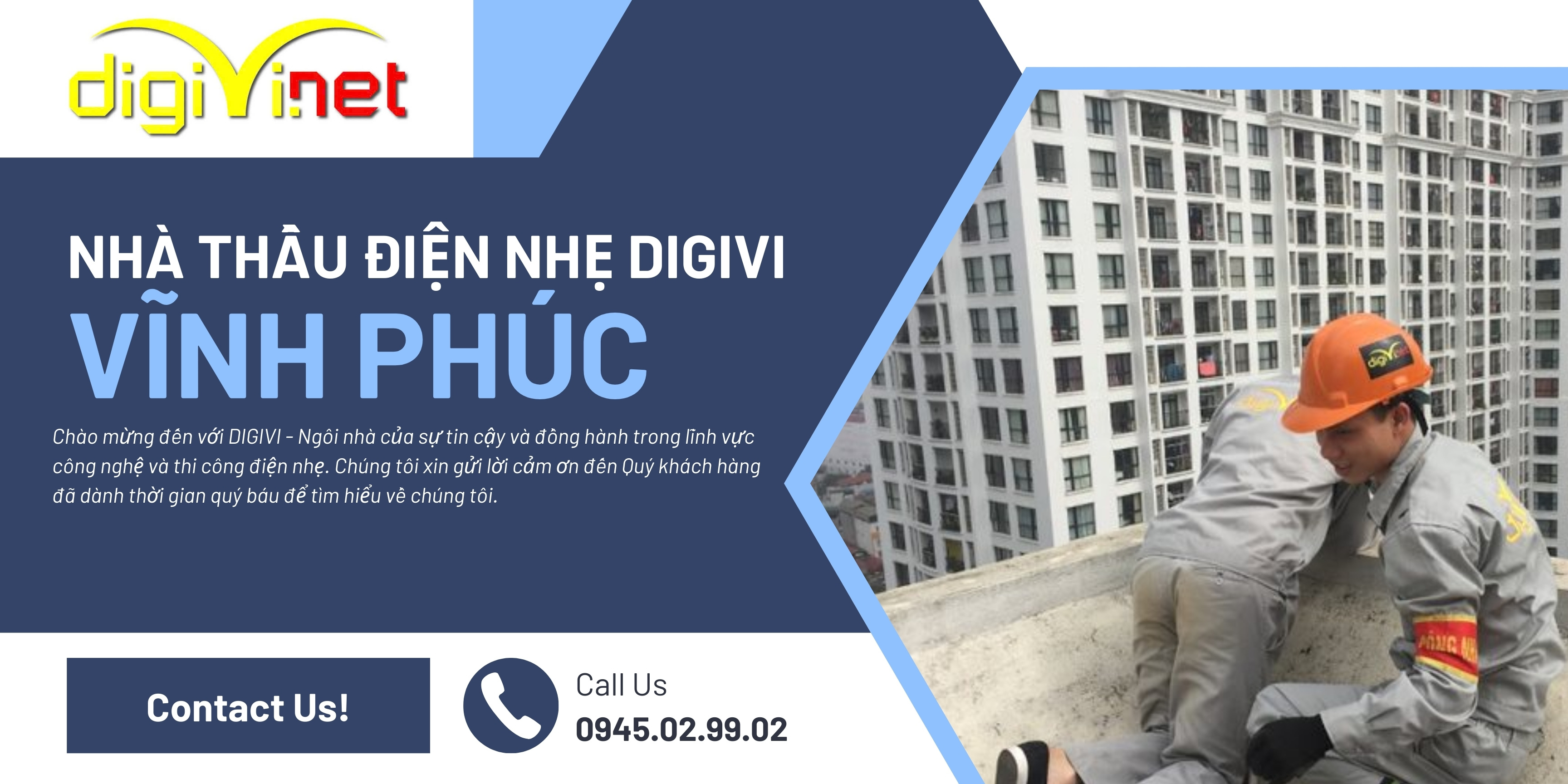 Nhà thầu điện nhẹ digivi Vĩnh Phúc