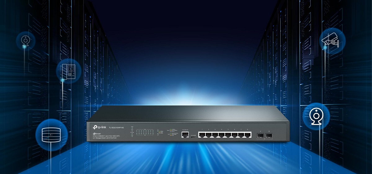 TL-SG3210XHP-M2 - Switch Quản Lý L2+ Omada 8 Cổng 2.5GBASE-T và 2 Cổng 10GE SFP+ với 8 Cổng PoE+