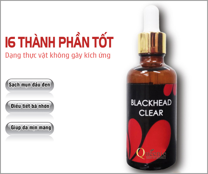 Mỹ phẩm queenie Tinh chất đặc trị mụn đầu đen