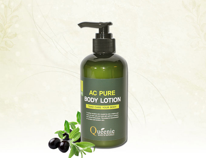 Mỹ phẩm queenie Sữa dưỡng thể kháng viêm - trị mụn, trị da khô, sần, viêm lỗ chân lông