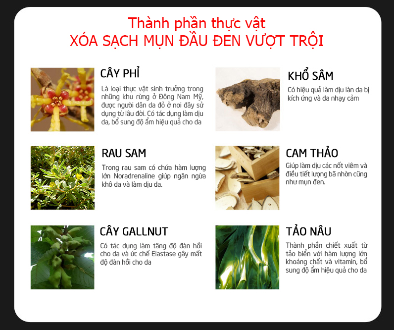 Mỹ phẩm queenie Tinh chất đặc trị mụn đầu đen
