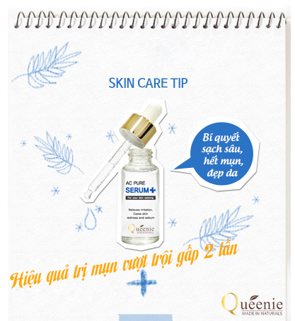 Mỹ phẩm queenie Tinh chất trị mụn, tái tạo phục hồi bề mặt da phẳng mịn