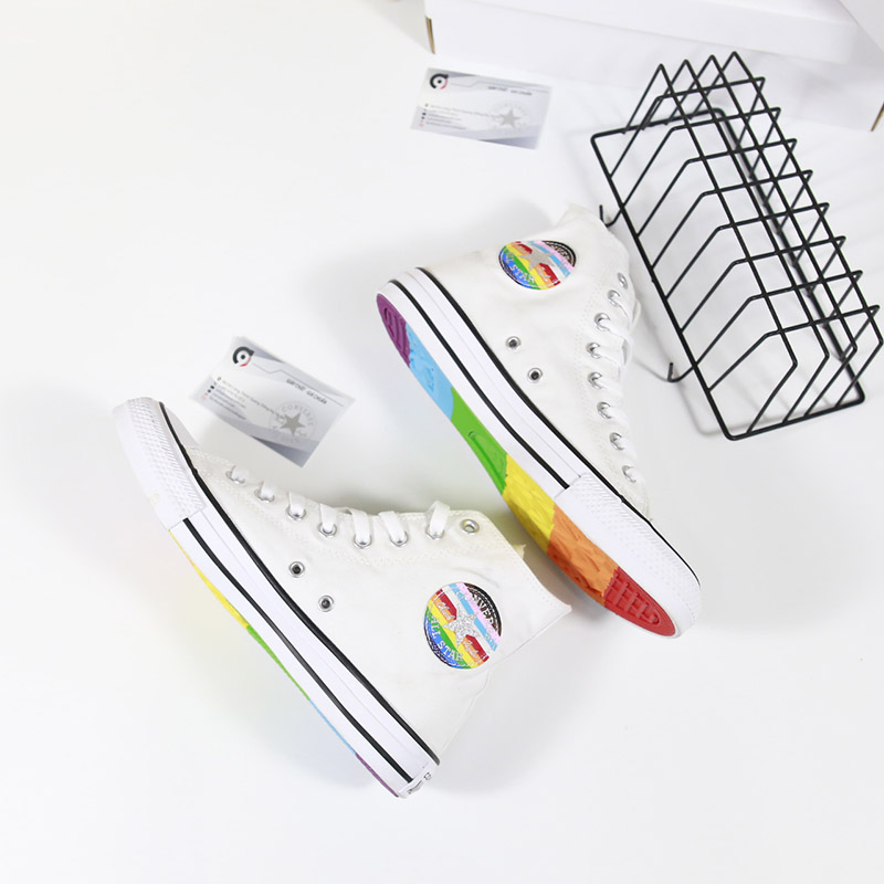 Converse Custom Pride By You cao cổ vải trắng 