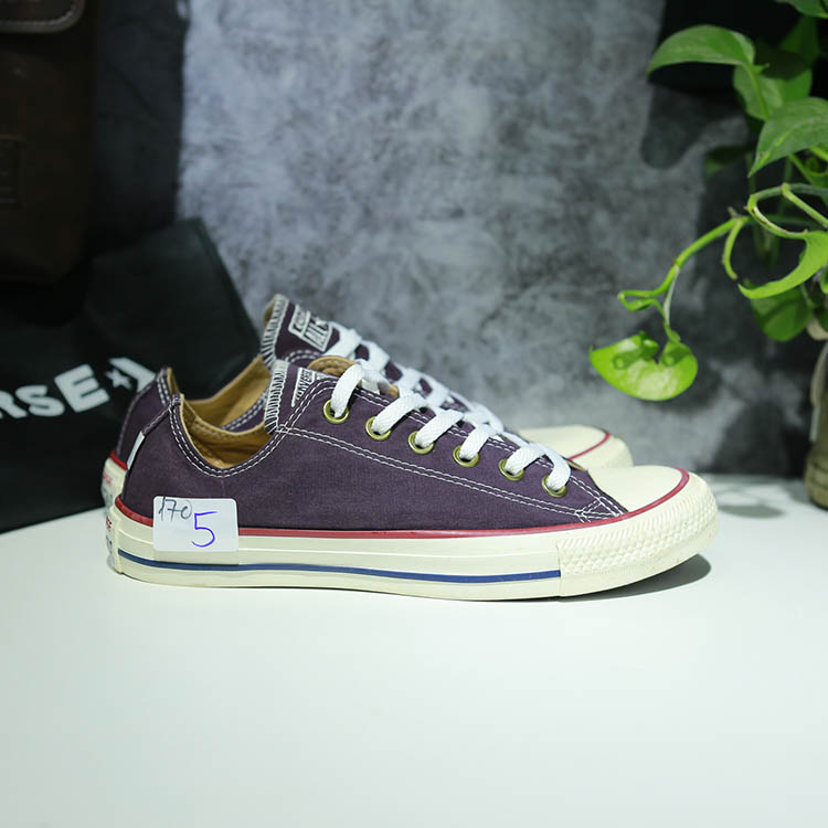 Outlet Converse thấp cổ vải đỏ đô COUT170