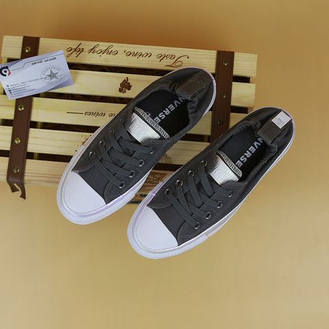 Outlet Converse shoreline thấp cổ vải xám CTVX050