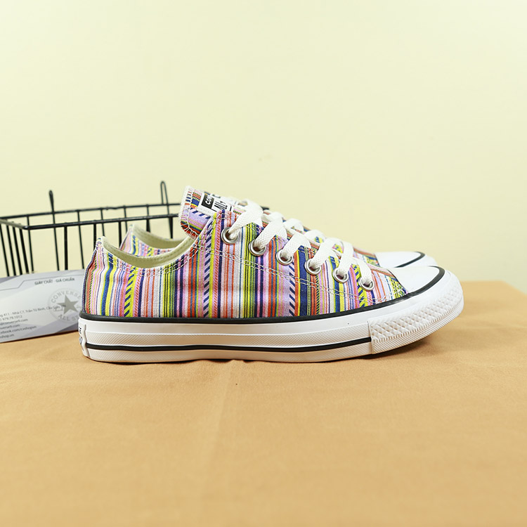 Outlet Converse Summer Stripes thấp cổ vải nhiều màu sắc CTVN031