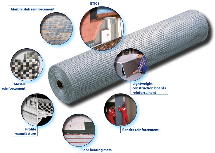 phủ lớp lưới thủy tinh Fiber