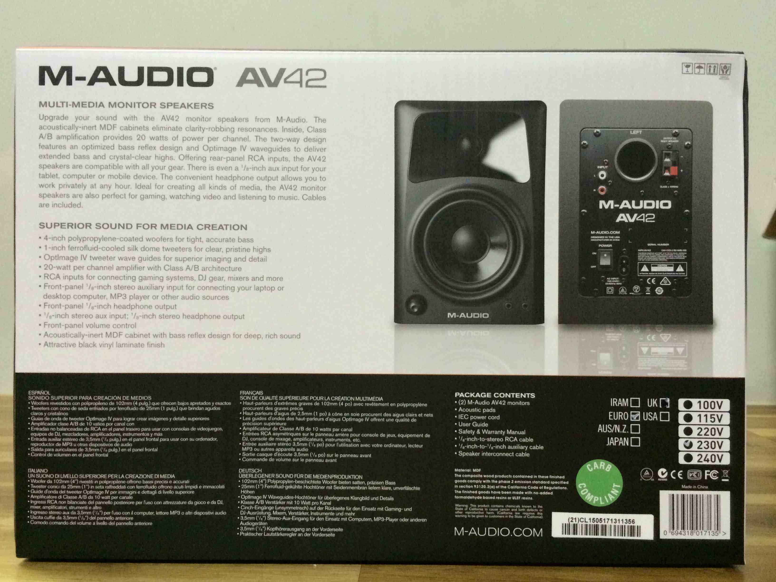 Loa kiểm âm monitor MAudio Studiophile AV 42