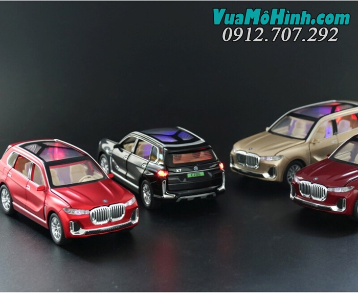 Mô hình tĩnh xe ô tô BMW X7 tỉ lệ 1:32 vỏ sắt, đồ chơi xe hơi BMW X7