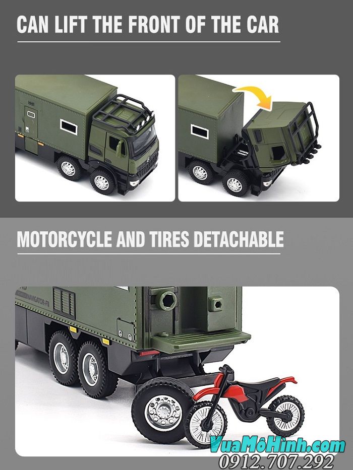 Mô hình xe ô tô tải OFF-ROAD RV tỉ lệ 1/32 