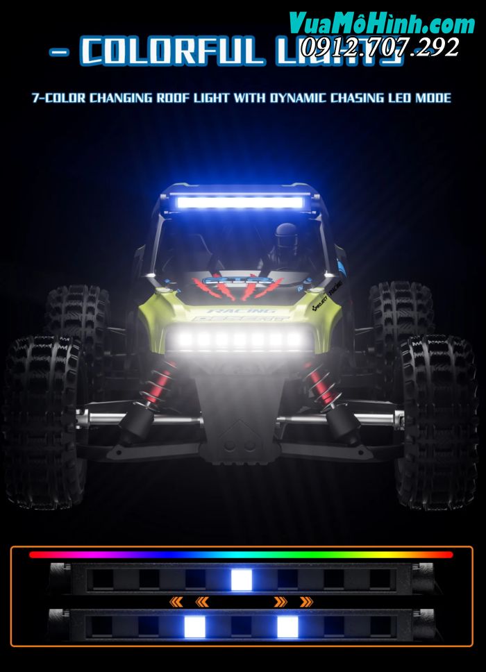 Xe tải quái vật điều khiển từ xa Bobcat 4WWD 1/16 tốc độ cao 45km/h