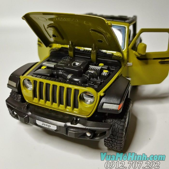 Mô hình xe Jeep Wrangler Rubicon 2 hãng Miniauto cửa tỉ lệ 1:20 