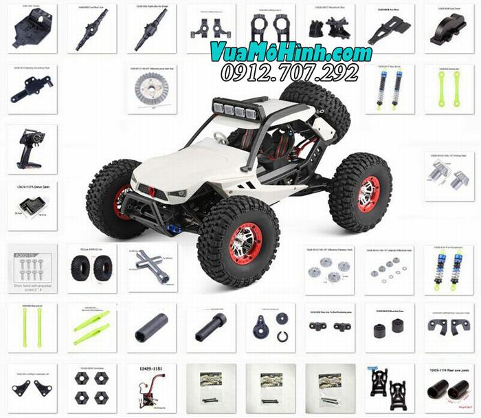 XK Wltoys 12429 Xe ô tô mô địa hình điều khiển từ xa STORM tốc độ cao RC