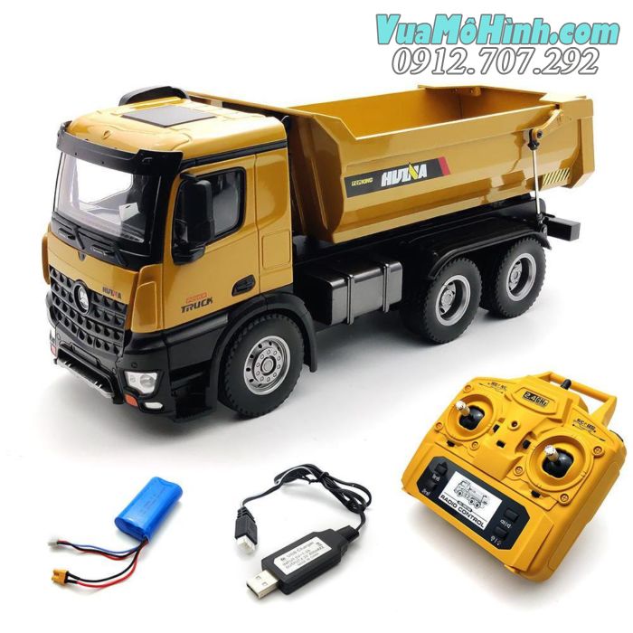 Xe tải ben công trình điều khiển từ xa Huina 1582 đồ chơi xe tải