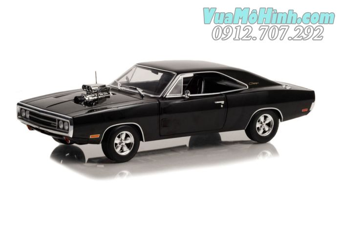 Mô hình tĩnh Diecast siêu xe ô tô cổ Dodge Charger 1970 , đồ chơi xe hơi 4 bánh thu nhỏ tỉ lệ 1:24