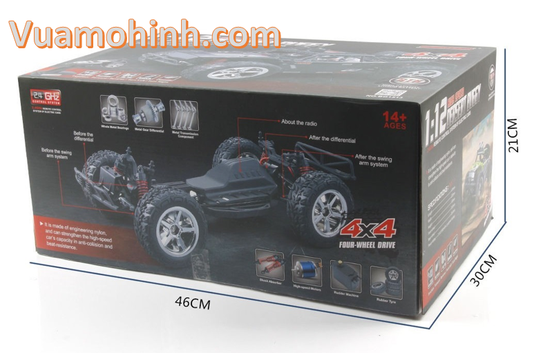 đồ chơi mô hình xe hơi subotech bg1513 xe ô tô đua địa hình off road điều khiển từ xa 2 cầu chính hãng tốc độ cao