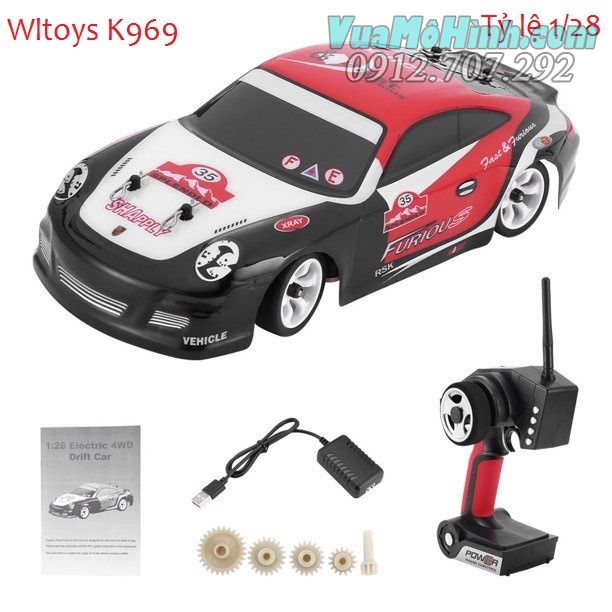 Xe ô tô Drift điều khiển từ xa Wltoys K969 tỉ lệ 1.28