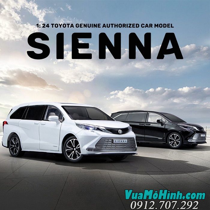 Mô hình xe ô tô Toyota Sienna 2022 tỉ lệ 1/24