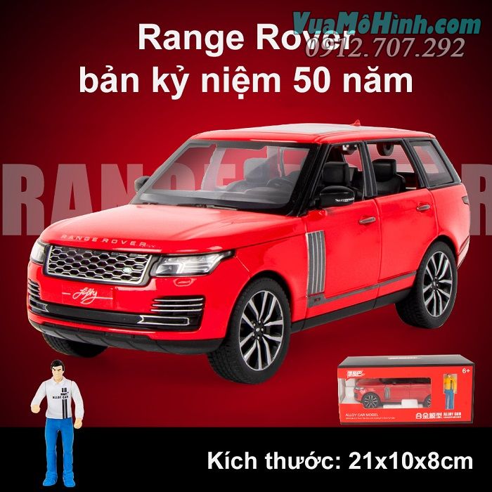mô hình tĩnh diecast đồ chơi siêu xe ô tô Land rover range rover tỷ lệ 1/24 , xe oto 4 bánh thu nhỏ mini trưng bày