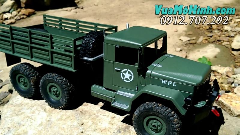 xe tải quân sự mỹ WPL B16 tỉ lệ 1/16 6wd B-16 ô tô RC REO M35 6x6 RTR