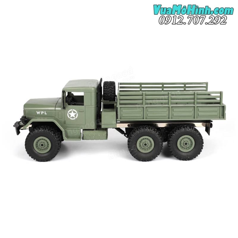 xe tải quân sự mỹ WPL B16 tỉ lệ 1/16 6wd B-16 ô tô RC REO M35 6x6 RTR